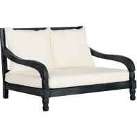 Willow Black Outdoor Lounger