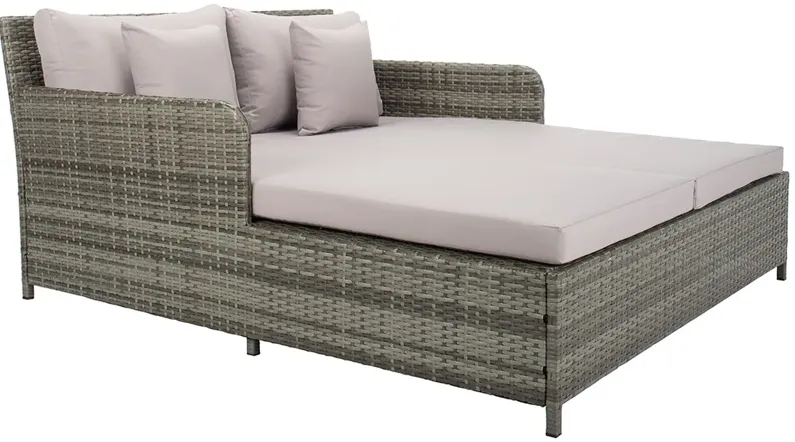 Solaris Gray Outdoor Daybed W/ Gray Cushions