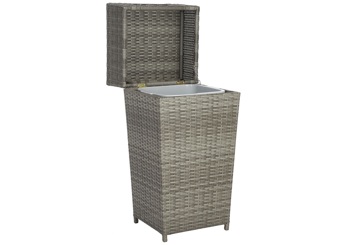 Mariana Gray Outdoor Trash Bin