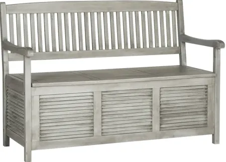 Vanora Gray Outdoor Storage Bench