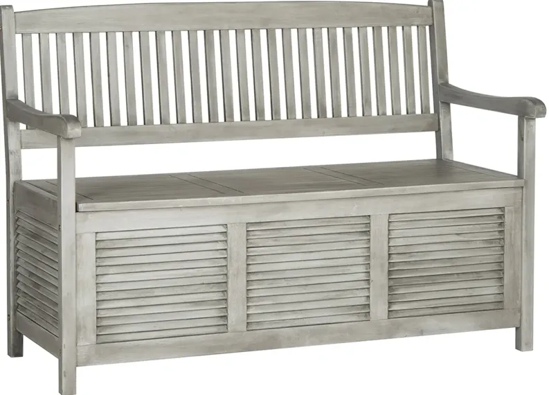 Vanora Gray Outdoor Storage Bench