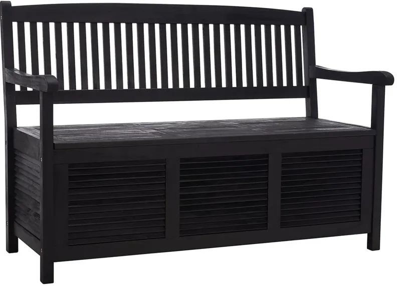Vanora Black Outdoor Storage Bench