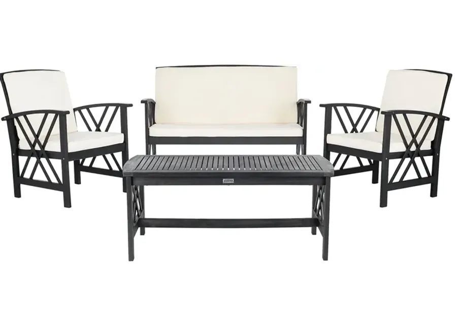 Eldoris Black 4 Pc. Outdoor Patio Set