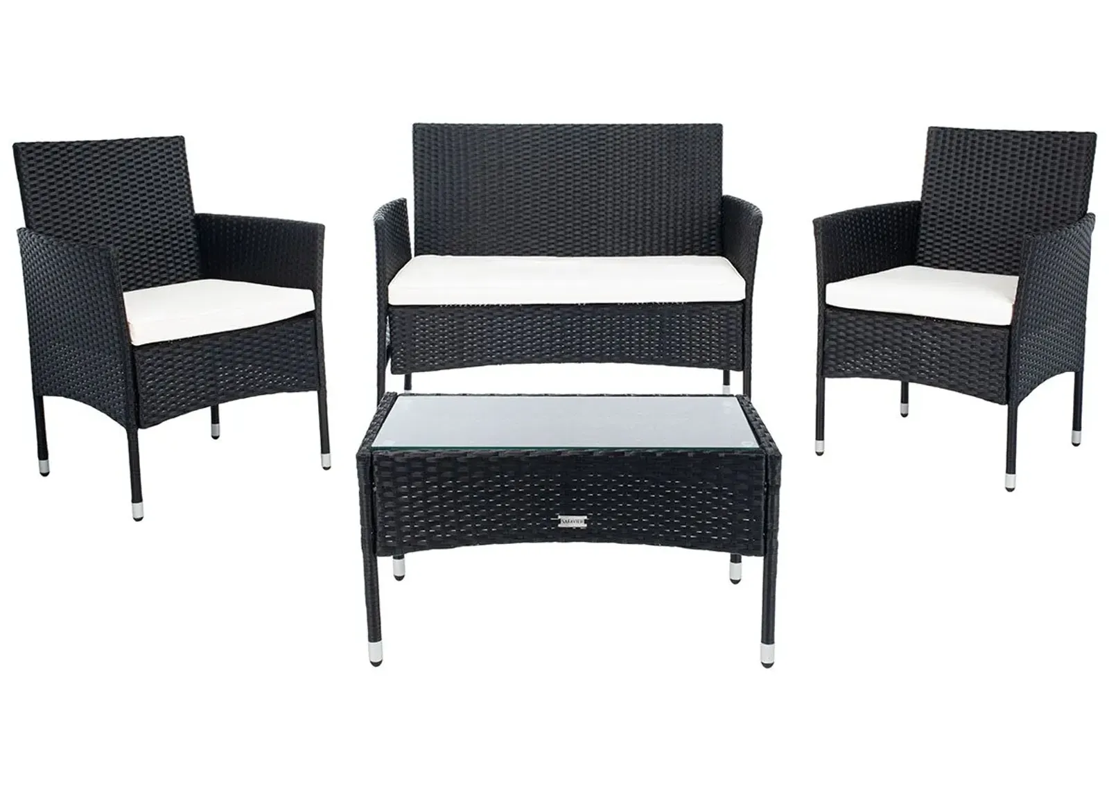 Carver Black 4 Pc. Outdoor Patio Set