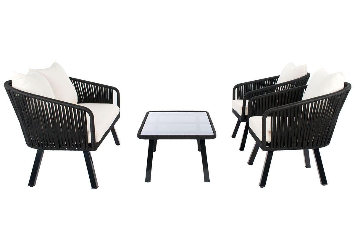 Jordana Black 4 Pc. Outdoor Patio Set