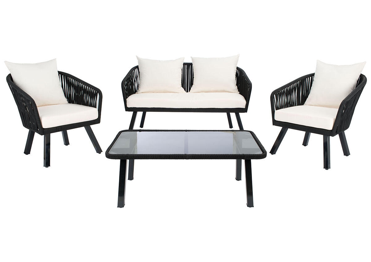 Jordana Black 4 Pc. Outdoor Patio Set