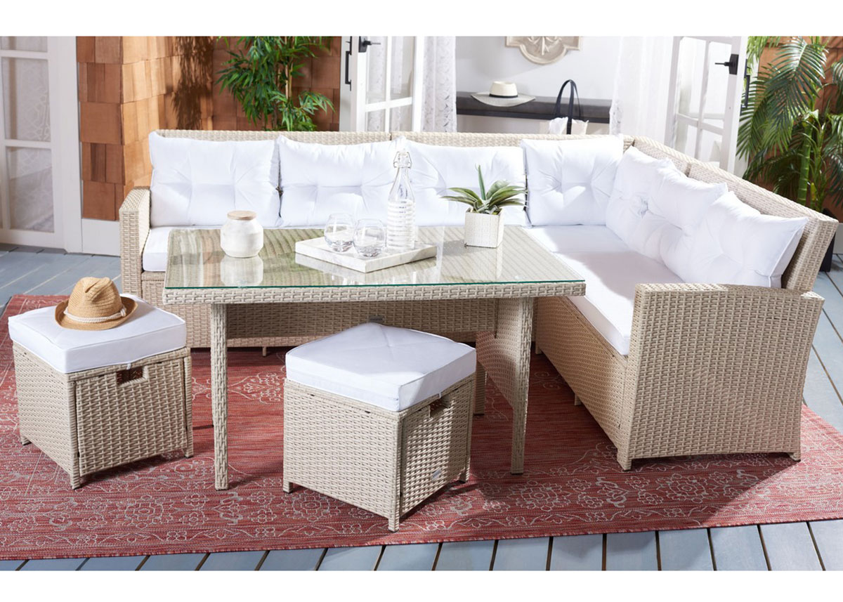 Olsen Beige 6 Pc. Outdoor Dining Set