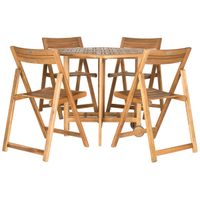 Aspen Brown 5 Pc. Folding Outdoor Dining Set