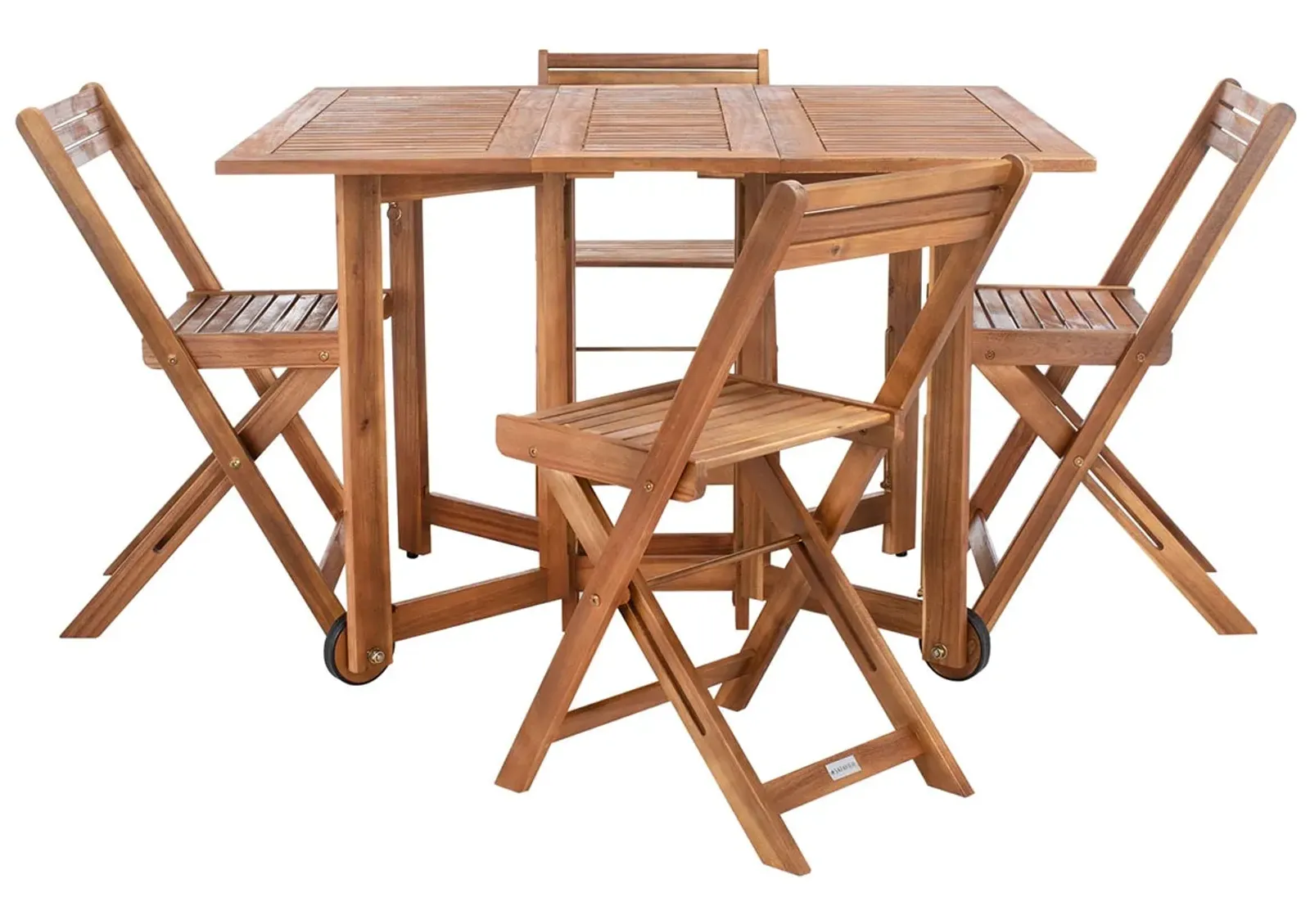 Savannah Brown 5 Pc. Folding Outdoor Dining Set