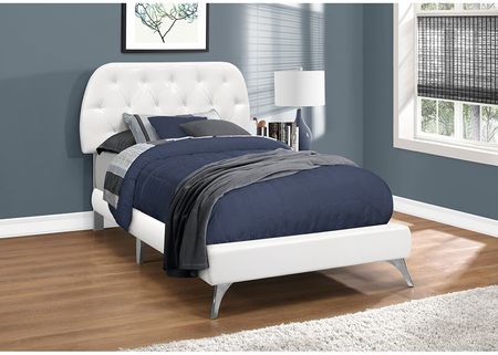 Altman White Twin Upholstered Bed
