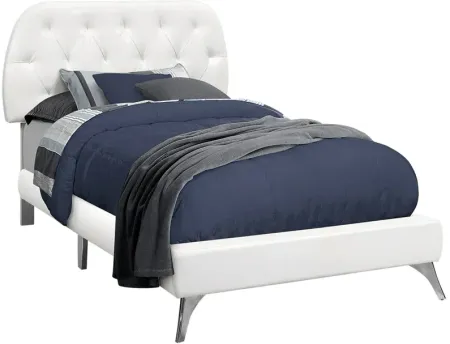Altman White Twin Upholstered Bed