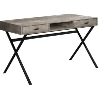 Celine Taupe Metal Desk With Drawers