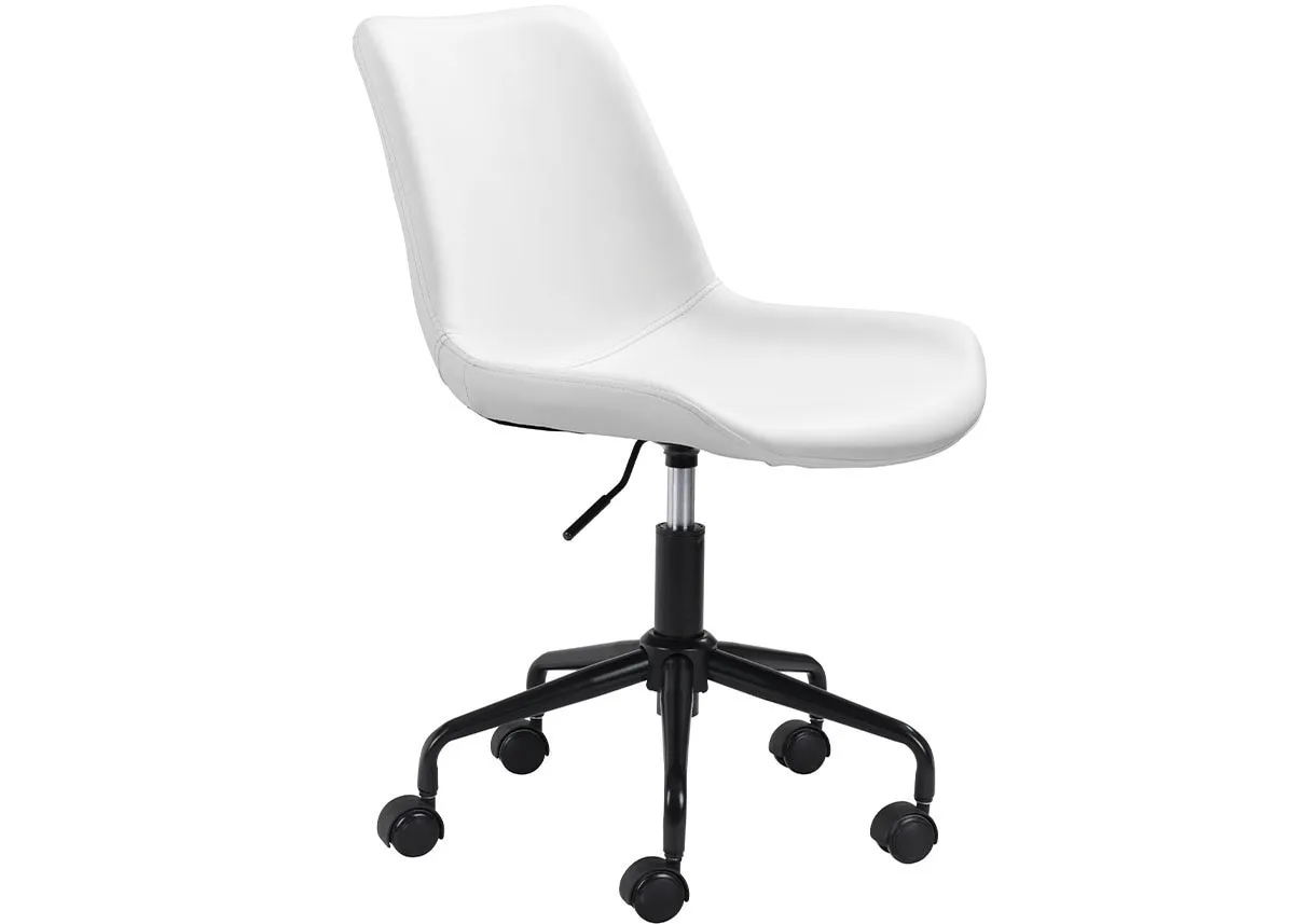 Byron White Swivel Office Chair