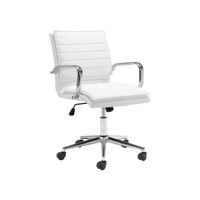 Partner White Swivel Office Chair