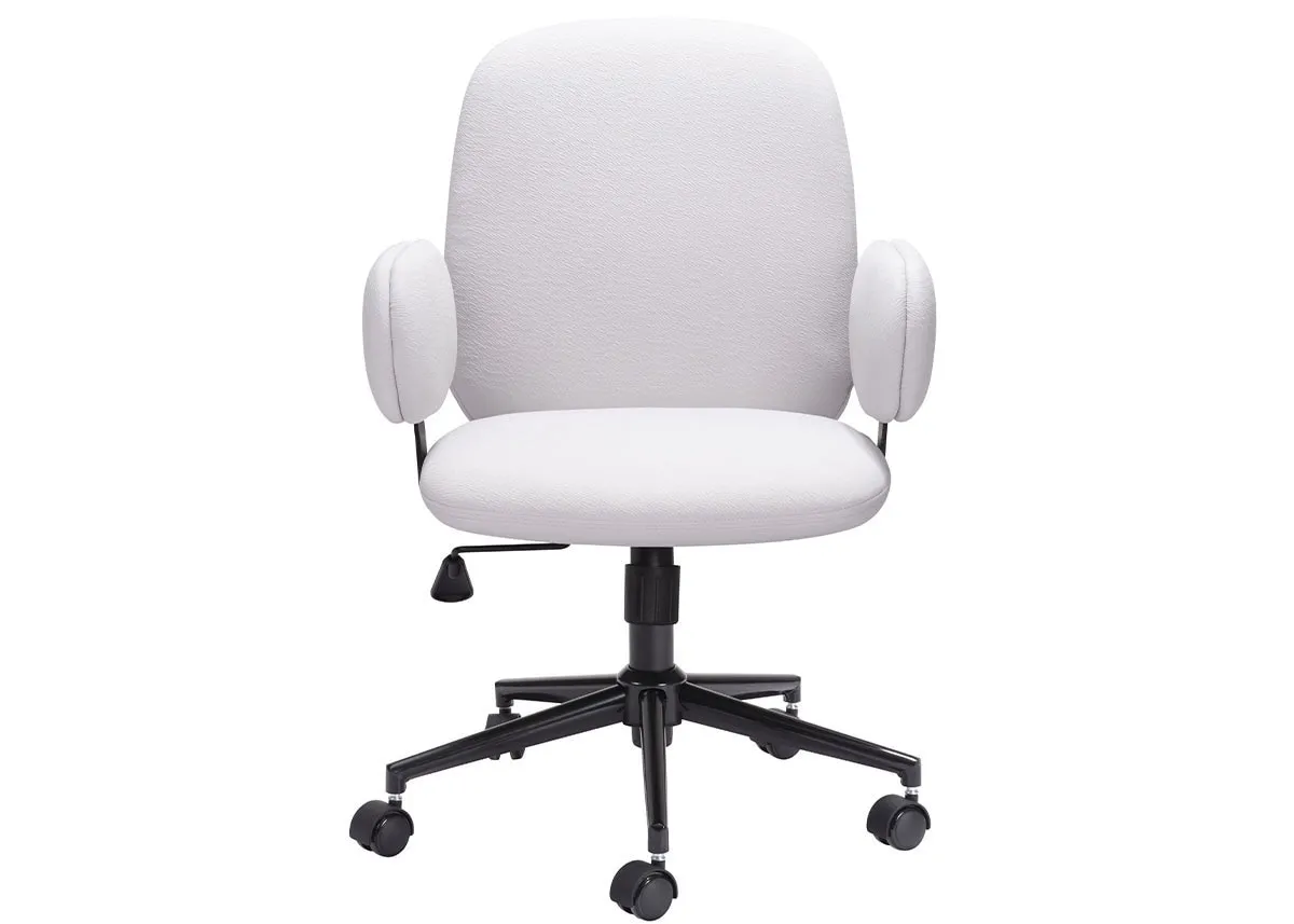 Lionel Beige Swivel Office Chair