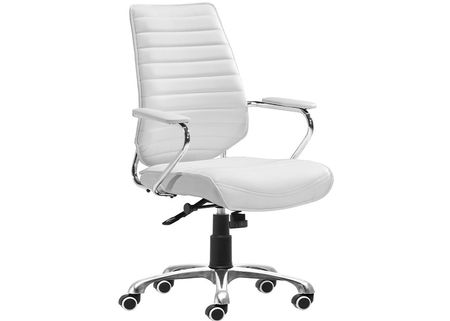 Enterprise White Swivel Office Chair