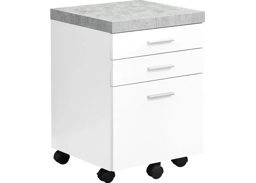 Basile White Filing Cabinet