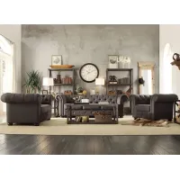 Barrington Charcoal Linen 3 Pc. Living Room