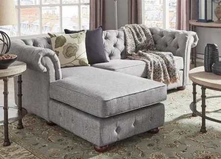 Barrington Gray Linen Sofa Chaise (Reverse)