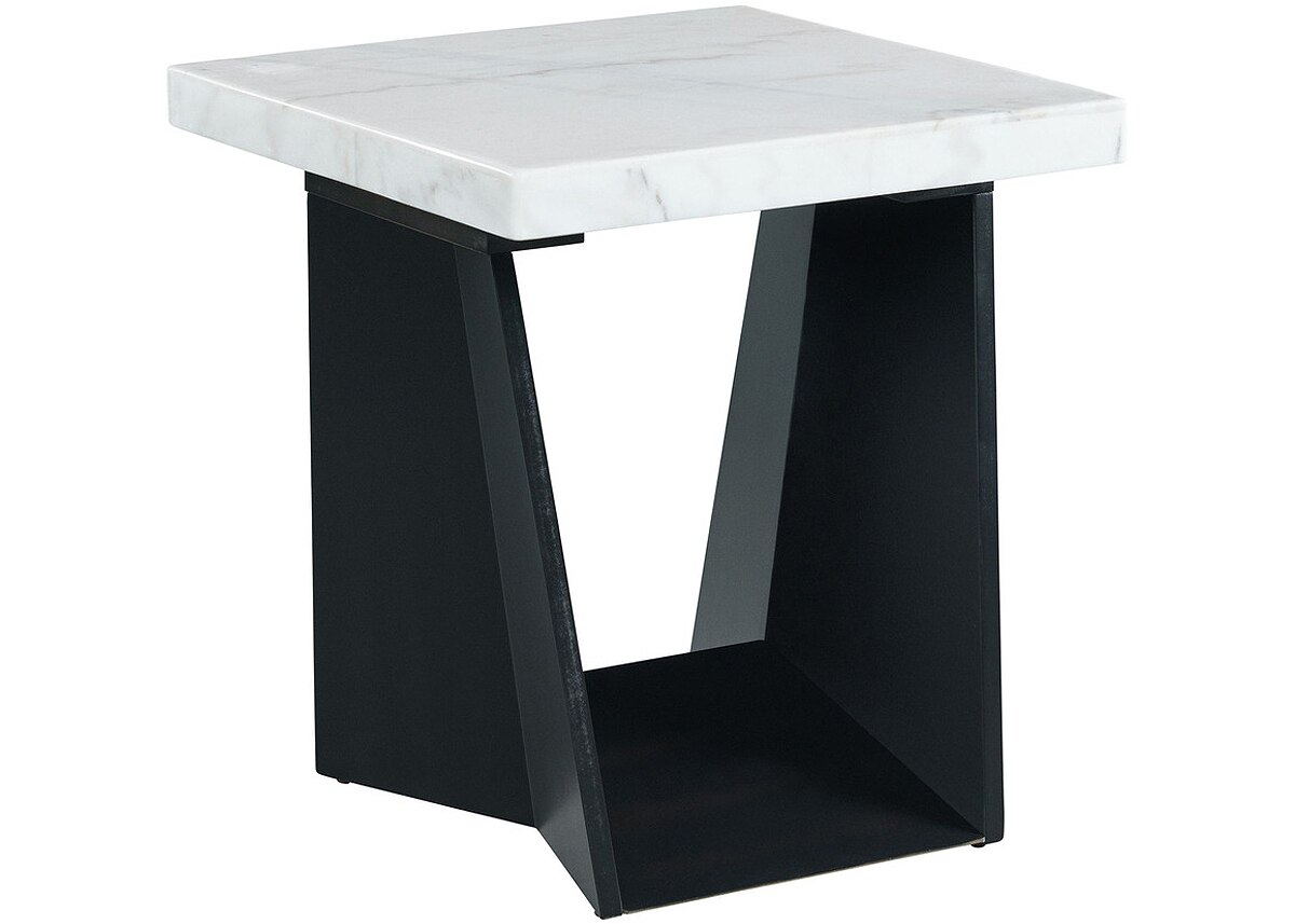 Emery White End Table