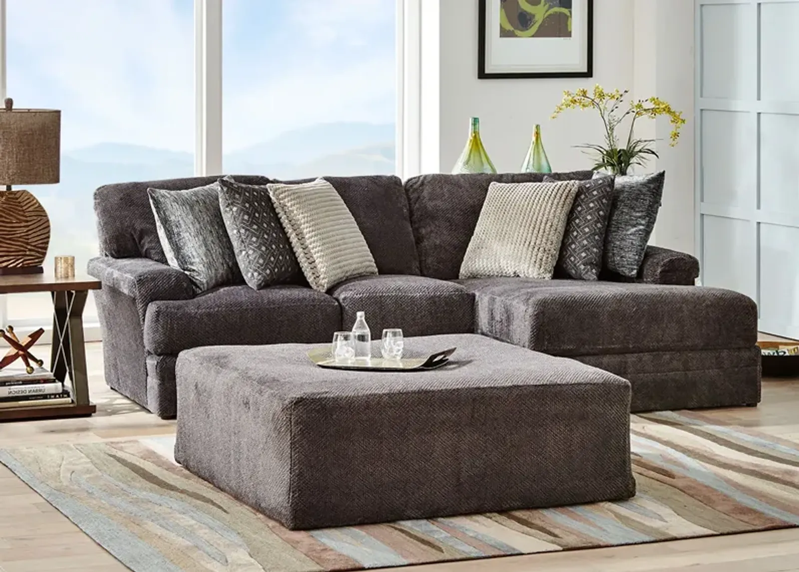 Denali Smoke 2 Pc. Sectional W/ Chaise