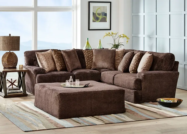 Denali Chocolate 2 Pc. Sectional (Reverse)