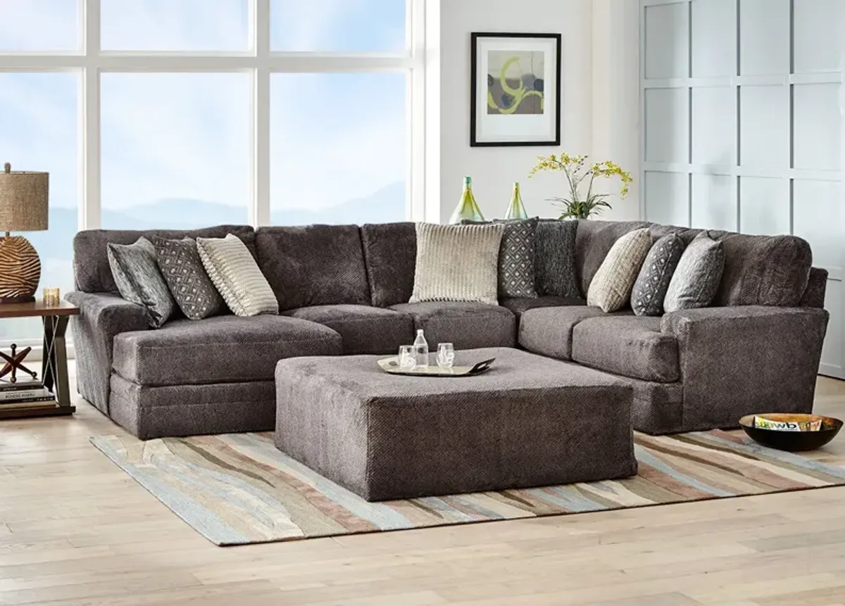 Denali Smoke 3 Pc. Sectional W/ Armless Loveseat & Chaise (reverse)