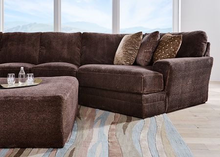 Denali Chocolate 3 Pc. Sectional W/ Cuddler Chaise