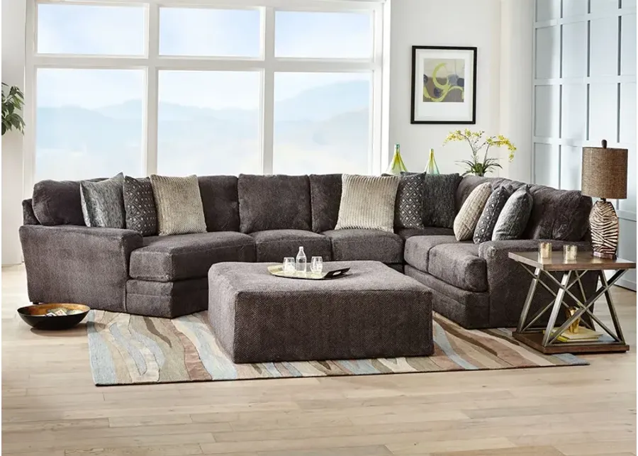 Denali Smoke 3 Pc. Sectional W/ Cuddler Chaise (Reverse)