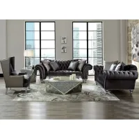 Mirage Charcoal 3 Pc. Living Room