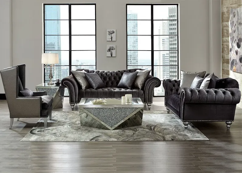 Mirage Charcoal 3 Pc. Living Room