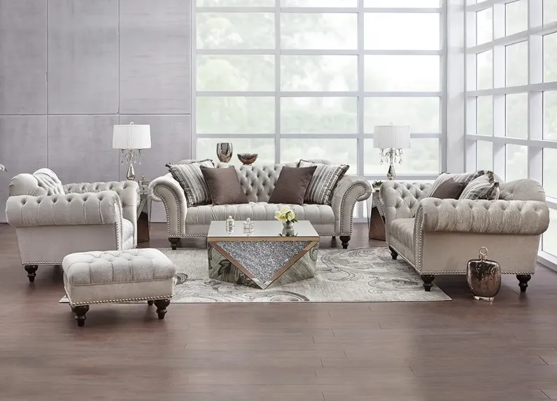 Mirage Silver 3 Pc. Living Room