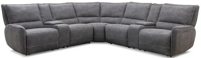 Boswell Fabric 7 Pc. Power Sectional W/ Power Headrests