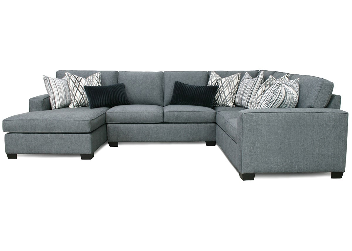 Lucas 3 Pc. Sectional W/ Armless Loveseat & Chaise (Reverse)