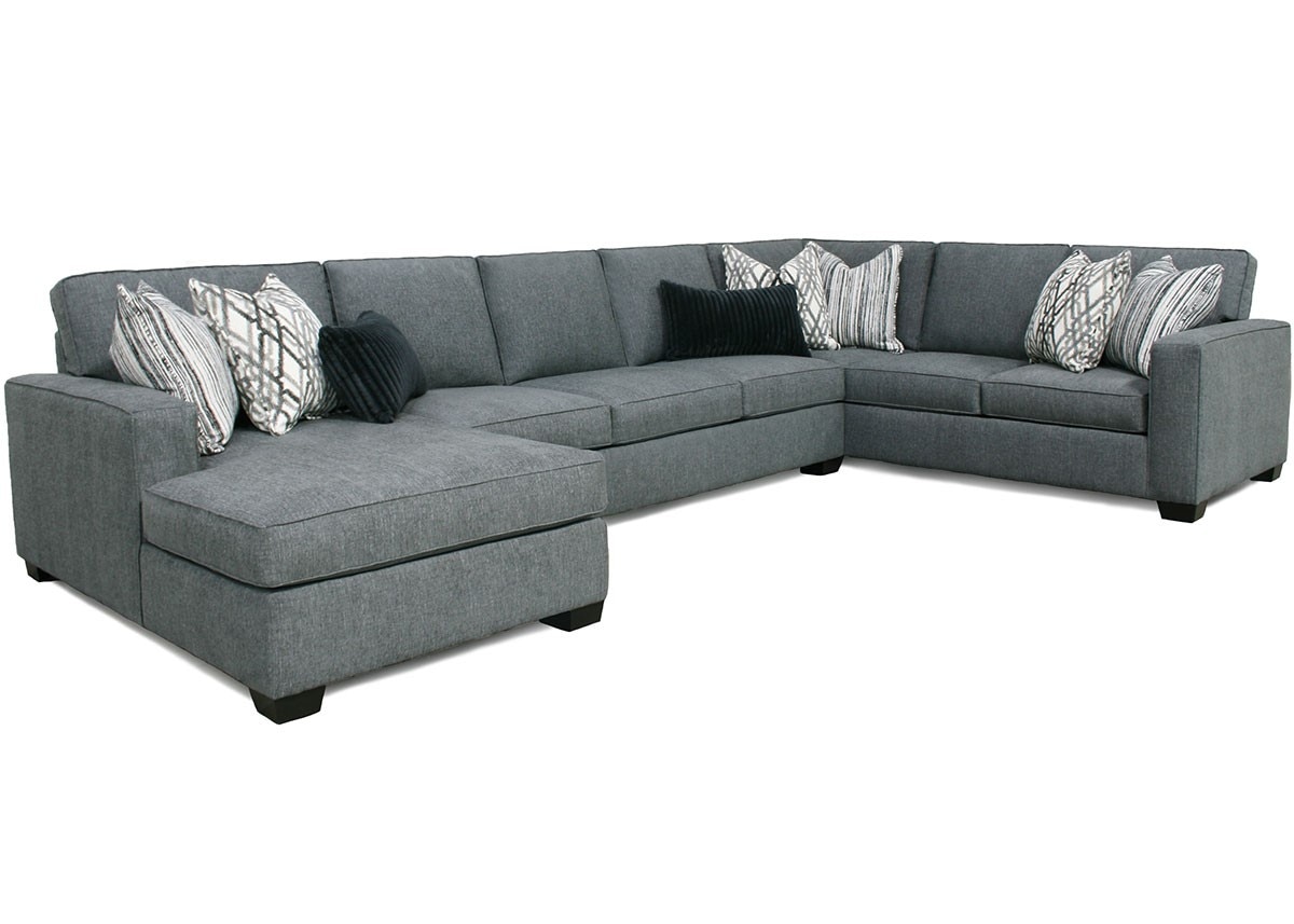 Lucas 3 Pc. Sectional W/ Armless Sofa & Chaise (Reverse)