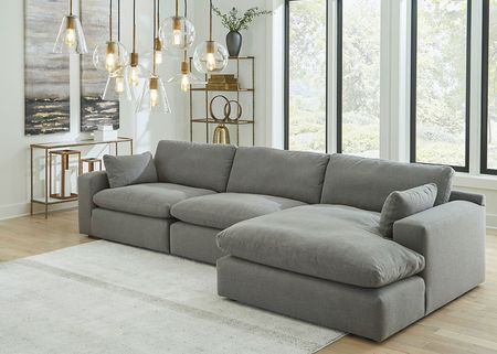 Palisades Gray 3 Pc. Sectional W/ Chaise