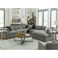 Palisades Gray 5 Pc. Sectional W/ Chaise