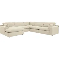 Palisades Taupe 5 Pc. Sectional W/ Chaise (Reverse)