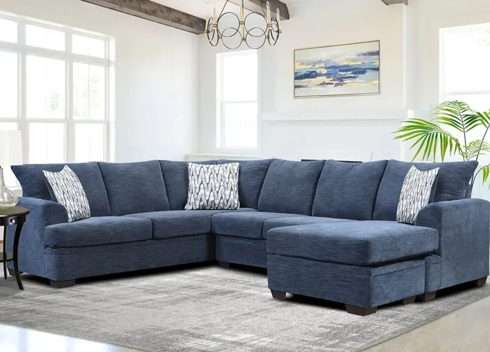 Emilia Blue 2 Pc. Sectional