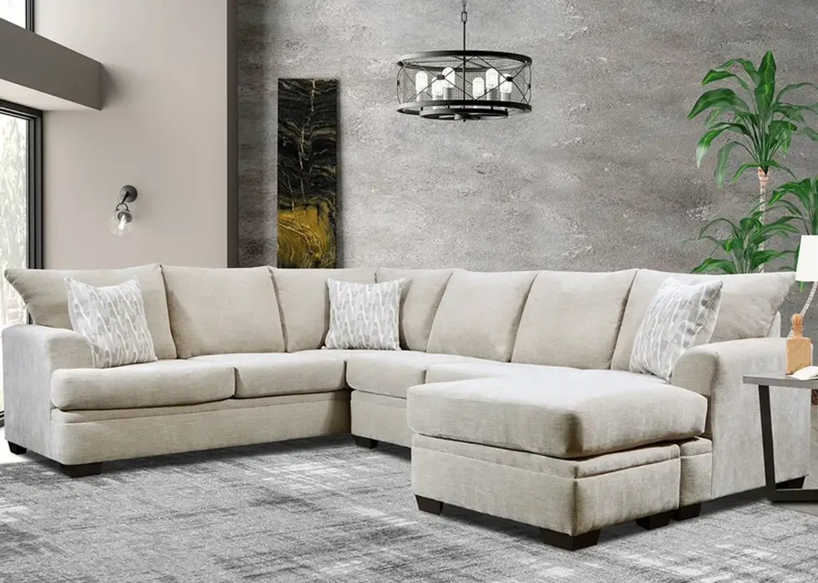 Emilia Beige 2 Pc. Sectional