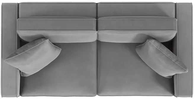 Fairmont Gray Velvet 2-Seat Modular Sofa