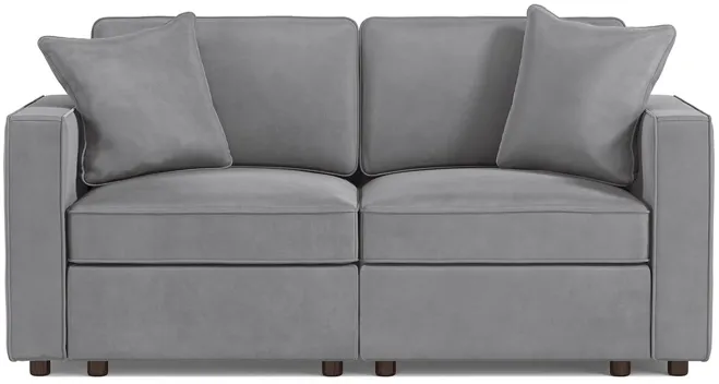 Fairmont Gray Velvet 2-Seat Modular Sofa