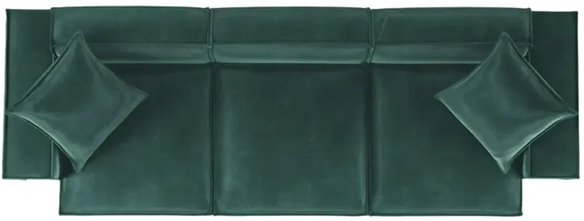 Sydney Green Velvet 3-Seat Modular Sofa