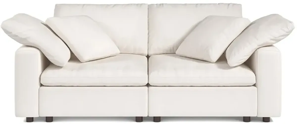 Abbey Pearl Luxury Cotton 2-Seat Modular Sofa