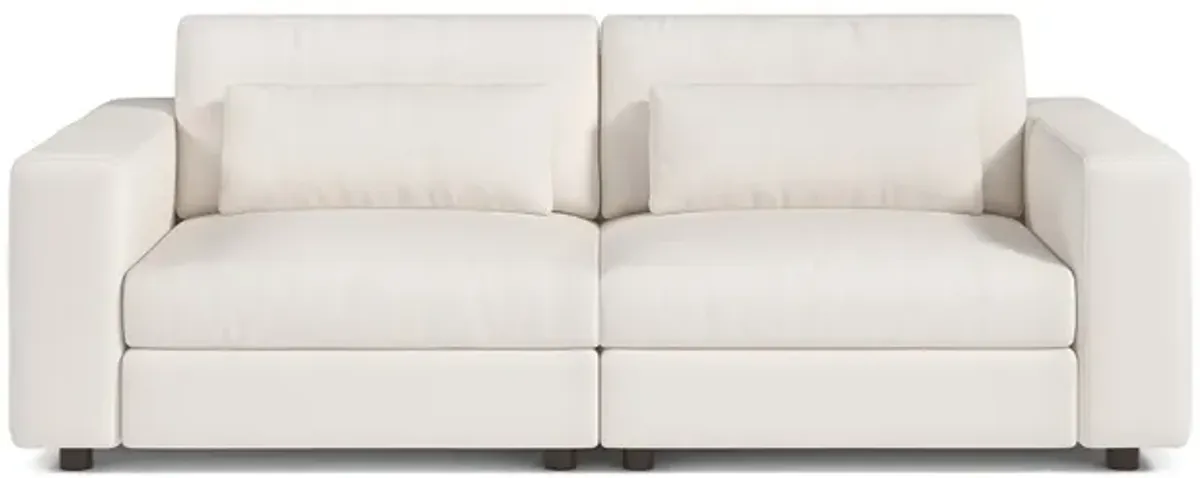 Savoy Pearl Luxury Cotton 2-Seat Modular Sofa