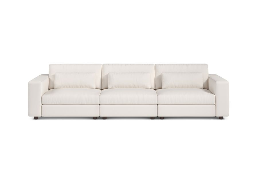 Savoy Pearl Luxury Cotton 3-Seat Modular Sofa