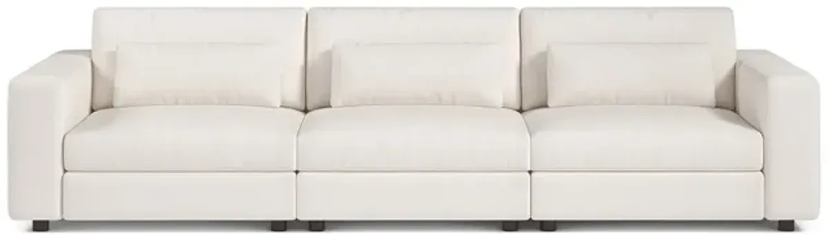 Savoy Pearl Luxury Cotton 3-Seat Modular Sofa