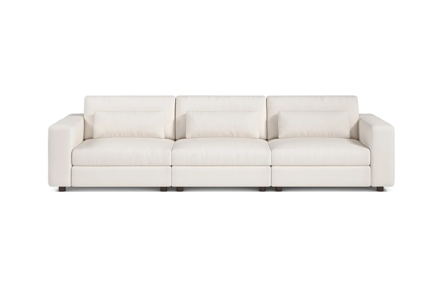 Savoy Pearl Luxury Cotton 3-Seat Modular Sofa