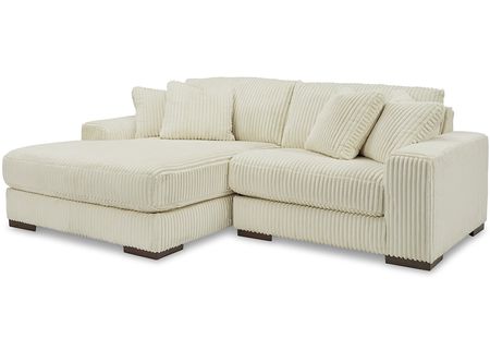 Dolly White 2 Pc. Sectional W/ Chaise (Reverse)
