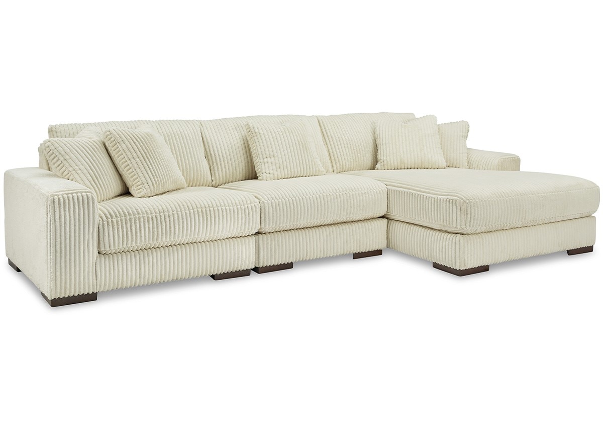 Dolly White 3 Pc. Sectional W/ Chaise